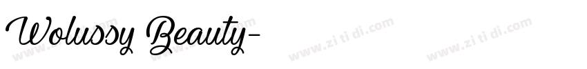 Wolussy Beauty字体转换
